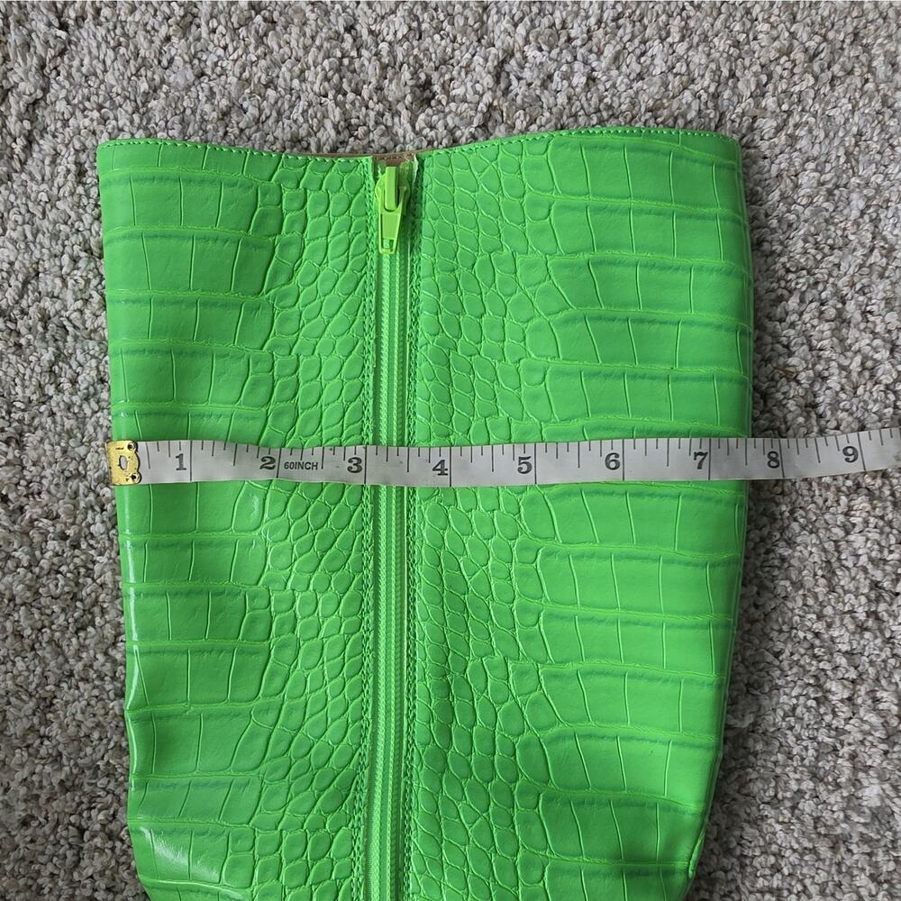 NEW Steve Madden Lime Green Knee High Boots, Size 10 - Picture 14 of 15